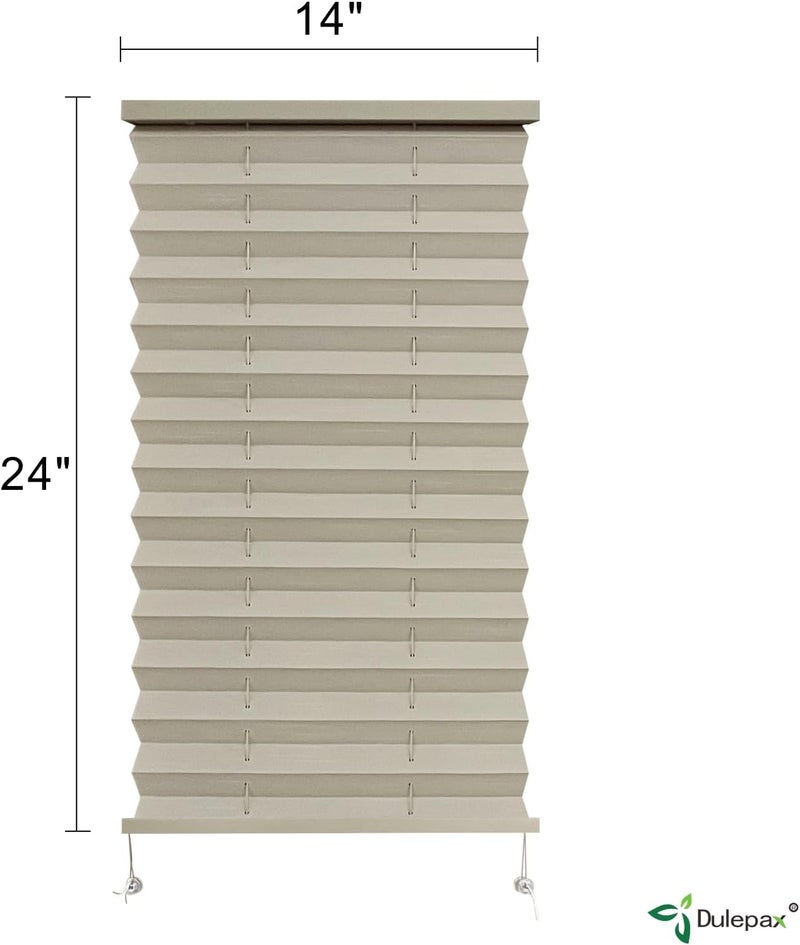 Dulepax RV Blinds - Pleated Shades, 14" W x 24" L Cappuccino RV Window Blinds for Camper, Travel Trailers & Motorhome Windows - Image 2